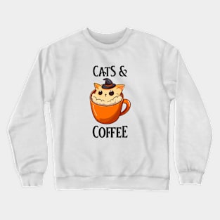 Cats & Coffee | Cat in a Mug Crewneck Sweatshirt